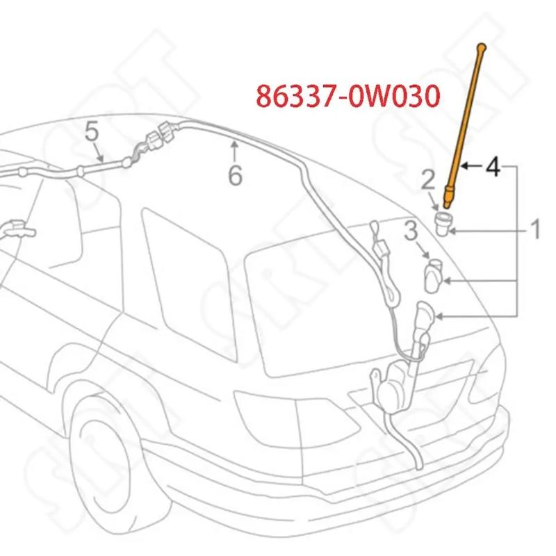 Автомобильная силовая антенная мачта, запасная радиоантенна, мачта 86337-0W030, подходит для RX300 1999-2003, автоаксессуар