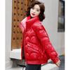 Зимняя Новинка Корейская Версия Свободная Хлопковая Одежда, Короткие Хлопковые Куртки, Несмываемая Глянцевая Пуховая Хлопковая Одежда, Женские Короткие Модели