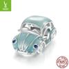 Cute Blue Car Diy Bracelet Beaded, Creative Design Sense S925 Sterling Silver Beads