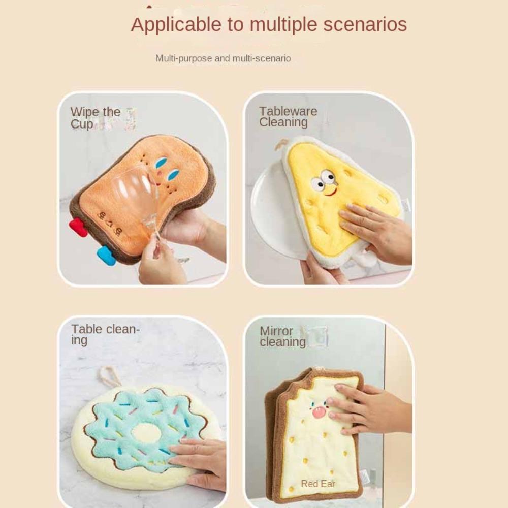 Моющееся кухонное полотенце для уборки в форме тоста скребок для мытья посуды кухонная тряпка для чизкейка