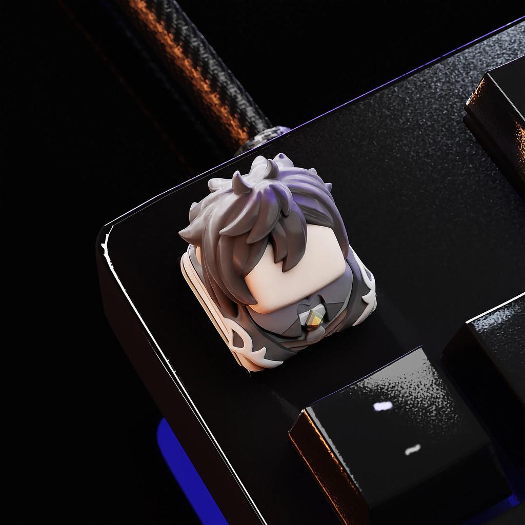 Genshin Impact Artisan Keycap Смола Кастомная Персонализированная Клавишная Колпачок Милый Аниме Кейкап для Механической Клавиатуры Аксессуары Подарки