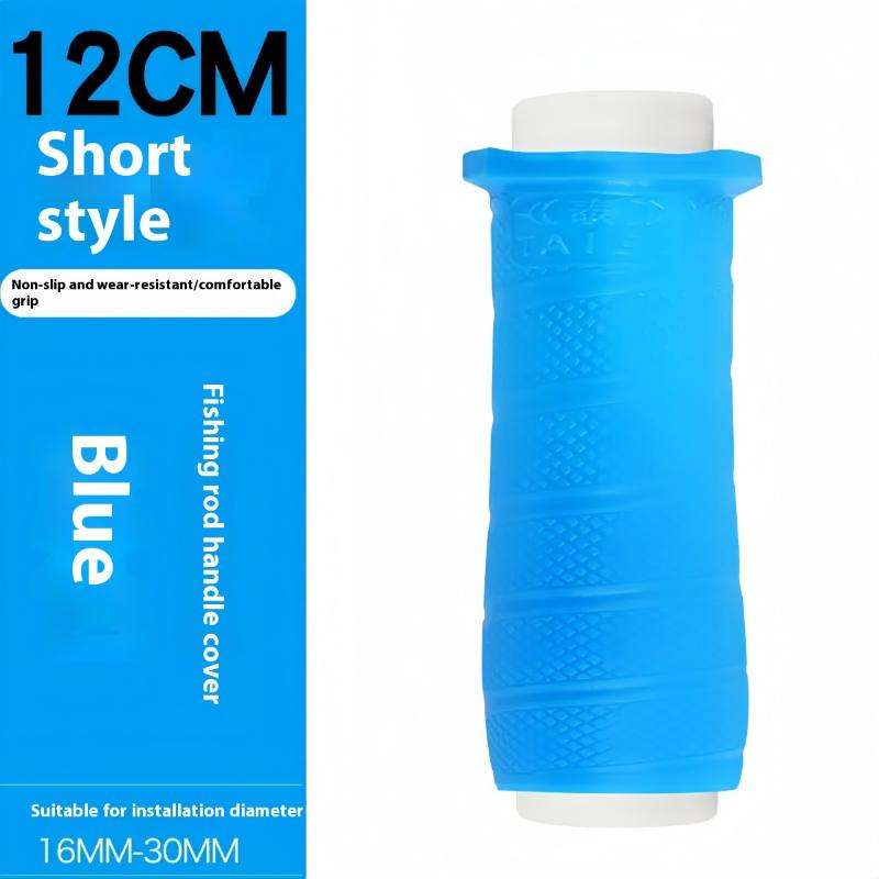 .Fishing Rod Cover Anti-Slip Soft Grip Universal Fishing Rod Sleeve Shock Absorption Elastic Rod Handle Protector Fishing Gear