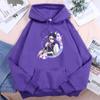 Anime Demon Slayer Kochou Shinobu With A Sword Womens Hoodie Casual Autumn Hoody Warm Tops O-neck Loose Female Sweatshirt