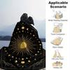 1pc Sun Stars Moon Printing Lightweight Flannel Blanket, Comfortable and Warm Blanket, for Camping Sofa Bed and Couch Office, Gift