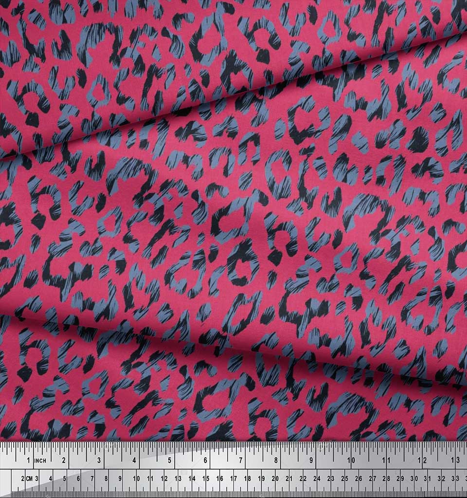Soimoi Японская креп-сатиновая ткань с леопардовым принтом из кожи животного, ткань для рукоделия по метрам, 42 дюйма
