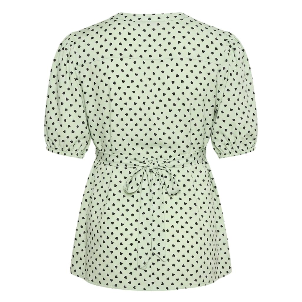 Mamalicious Womens/Ladies Hearts Maternity Puff Sleeve Blouse