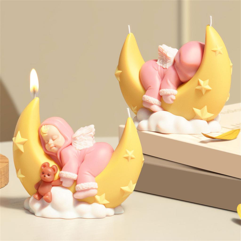 Фигурка ребенка Луны силиконовые формы для свечей мыла шоколада конфет торта помадки украшения цемента гипса силиконовые формы