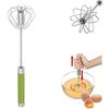 Ручной роторный блендер с венчиком, полуавтоматический венчик для яиц из нержавеющей стали - 30 см