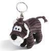 NICI Rodriguez Saber-Toothed Tiger Key Ring, 10cm, German, Plush Toy Gift, Bean Bag Key Ring, Saber-Toothed Tiger, 3045311