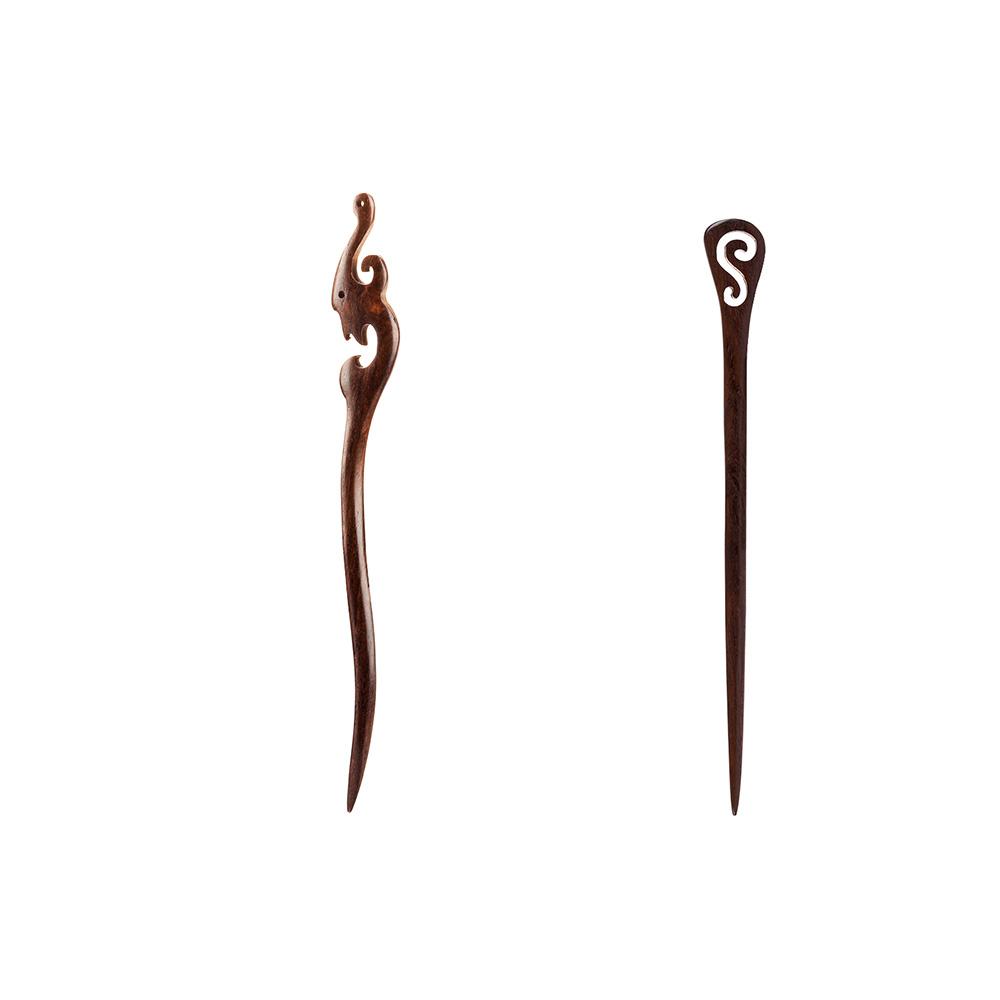 Women Sandalwood Carved Handmade Hairpin Chopstick Hair Stick Styling Tools Hair Accessories