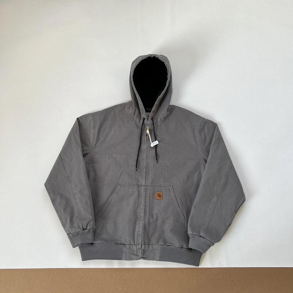 J25 Тяжелая стираная J130 Куртка-бомбер с капюшоном, потертая, винтажная, для автомобиля