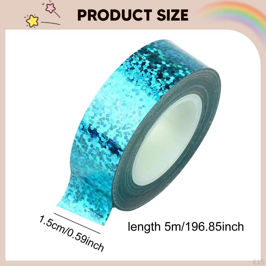 Декоративная лента для гимнастического обруча 0,59 дюйма x 5 м / 16,4 фута Легкое нанесение Толстая 1,5 см x М