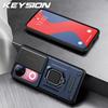 KEYSION Shockproof Armor Phone Case for VIVO V50 5G Slide Camera Lens Protection Ring Stand Phone Back Cover for VIVO V50 5G