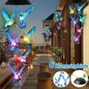 Blue Bird Wind Chime Lamp Color Changing Solar Wind Chime Colorful Butterfly Wind Chime Lamp Waterproof Outdoor for Courtyard Garden Decoration