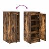 Shoe Cabinet Smoked Oak Finish 29.5 x 34 x 76 cm Engineered Wood