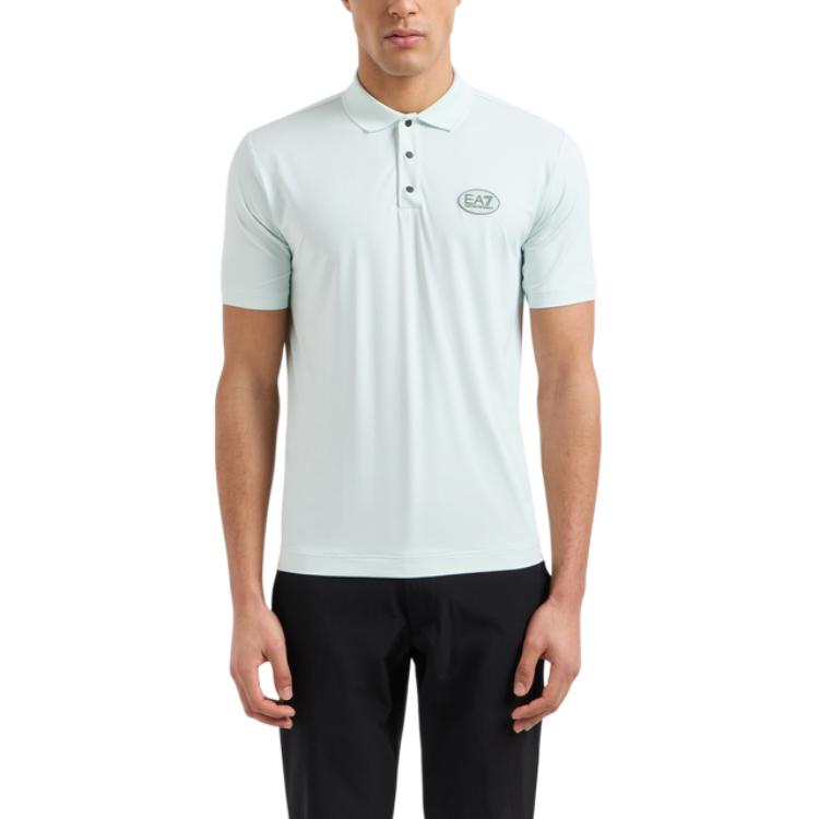 EMPORIO ARMANI EA7 SS25 Polo Shirt Men's Light Green 7M000192-AF13536-U9060