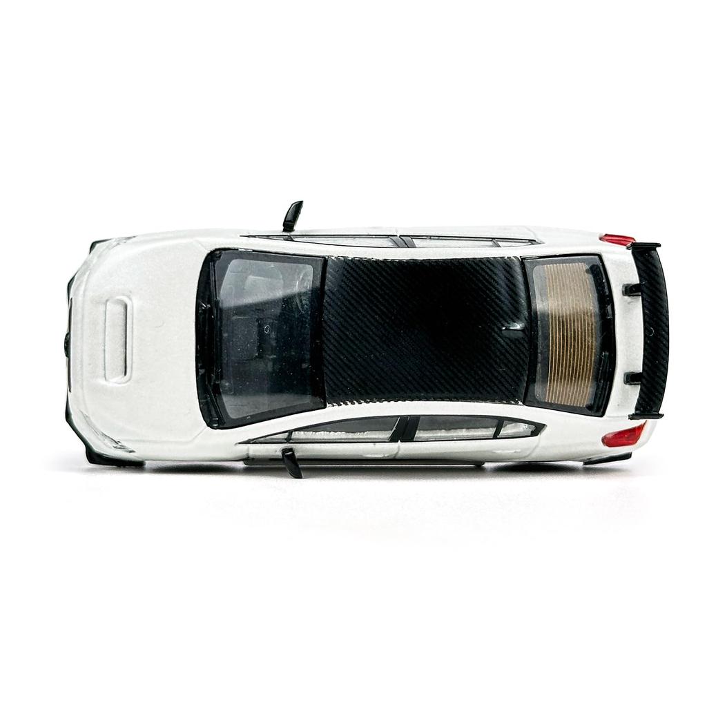 PAUDI MODEL 1/64 scale Subaru WRX STI S208 Right Pedestal Diecast Model Car White