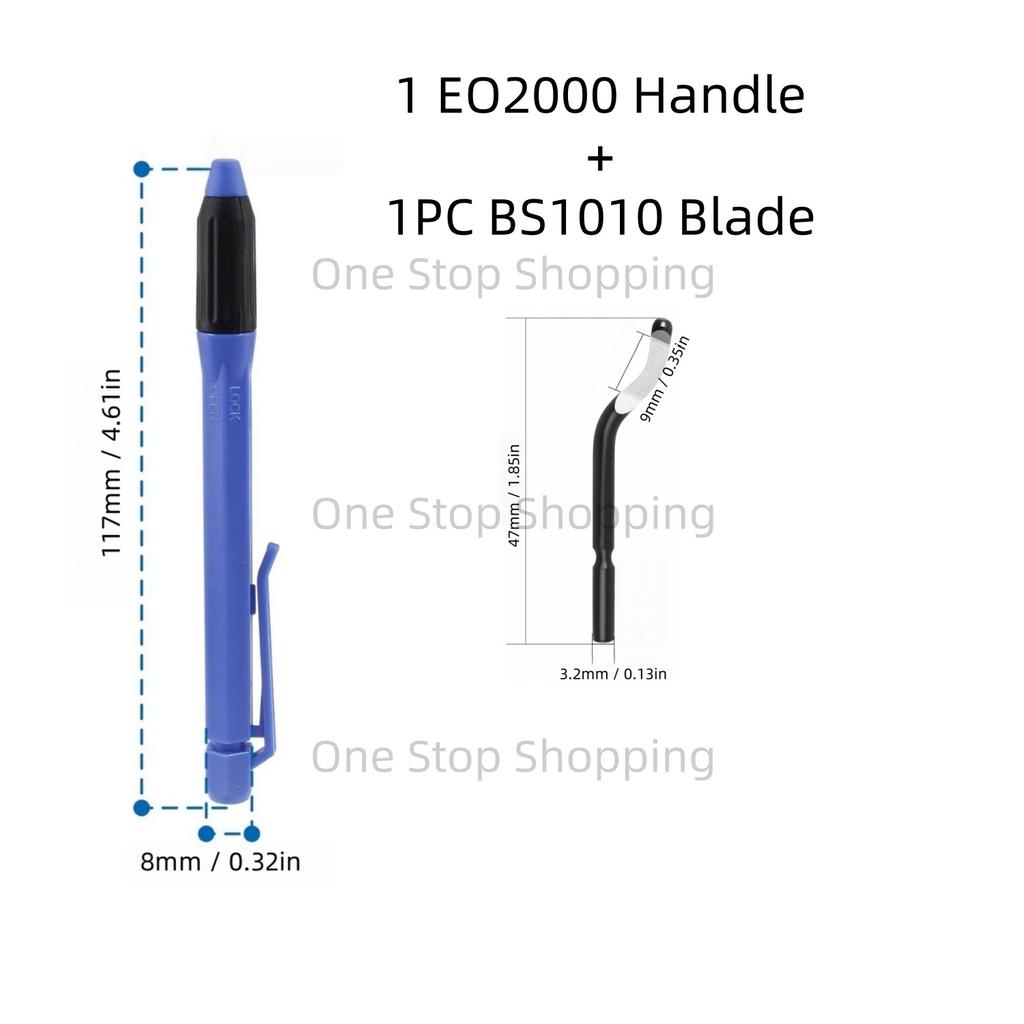 EO2000 Deburring Tool Set with various Replacement Blades Great Burr Remover Hand Tool for Wood Plastic Aluminum Copper Steel