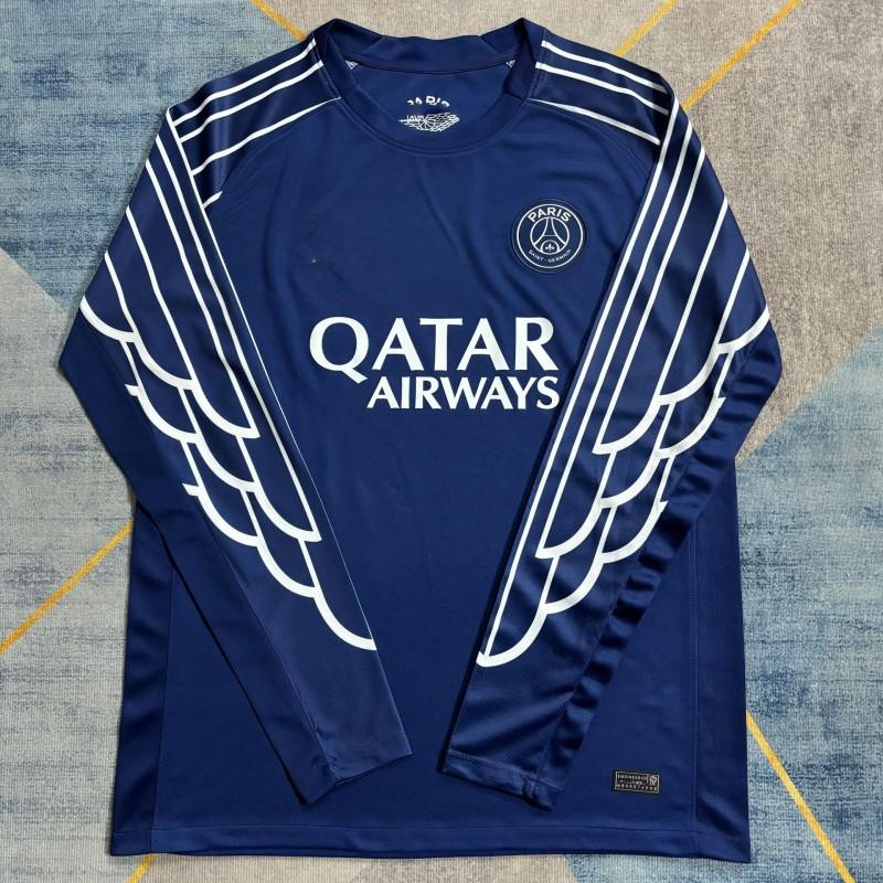Long Sleeve Football Jerseys Fans - National Team Club Soccer Shirts Cotton Blend All Unisex Adult