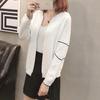 Новый весенне-осенний маленький свежий модный ажурный кардиган свободного кроя в корейском стиле, простой повседневный оверсайз вязаный кардиган-пальто