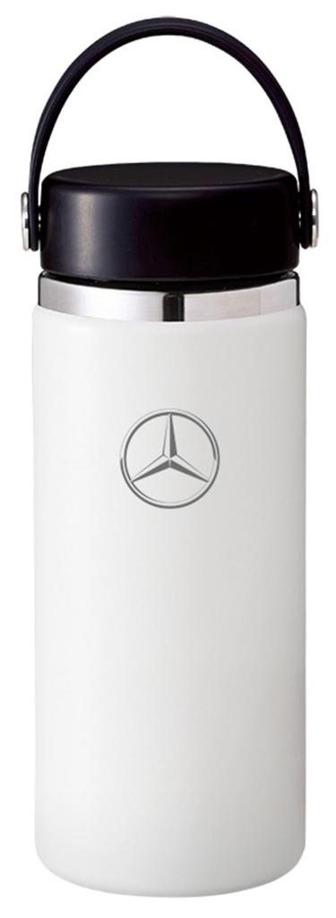 [Mercedes-Benz Collection] Genuine Mercedes-Benz X Hydro Flask Stainless Steel Bottle, 16 Oz, Wide Mouth, White