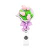 Clip Keys Lanyard Flower Retractable Badge Reel Name Card Holder ID Card Clips Nurse Badge Holder