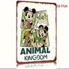 2D Плоский, 1 шт. Металлический настенный декор Disney Animal Kingdom - 20,32x30,48 см Железный подвесной декор в винтажном стиле с классическими персонажами Disney