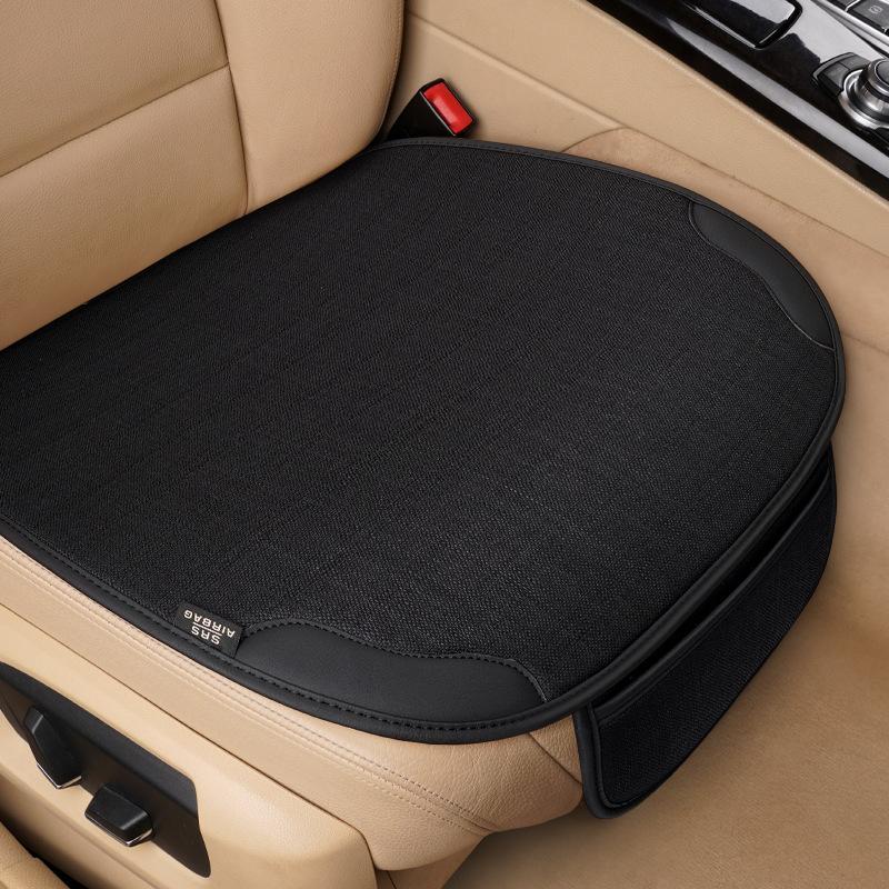 High-quality Universal Linen Car Seat Cushion Four Season Single Piece Butt Support Three Piece Set for Rear Seats