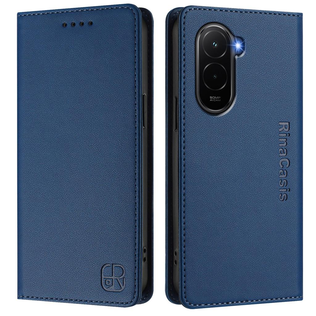 Для Xiaomi Poco M7 Plus 5G/M7 4G (169 мм) Кожаный чехол RINACASIS RC01 Чехол для телефона с RFID-блокировкой Кошелек Подставка