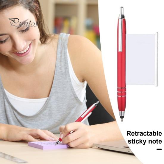 Металлическая шариковая ручка, выдвижной блокнот, прочная конструкция, гладкий зажим для письма, фиксирующий шариковую ручку