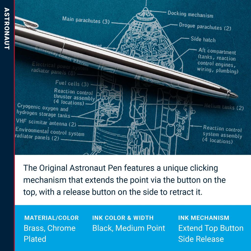 Шариковая ручка Fisher ASTRONAUT Chrome 1010034 AG-7