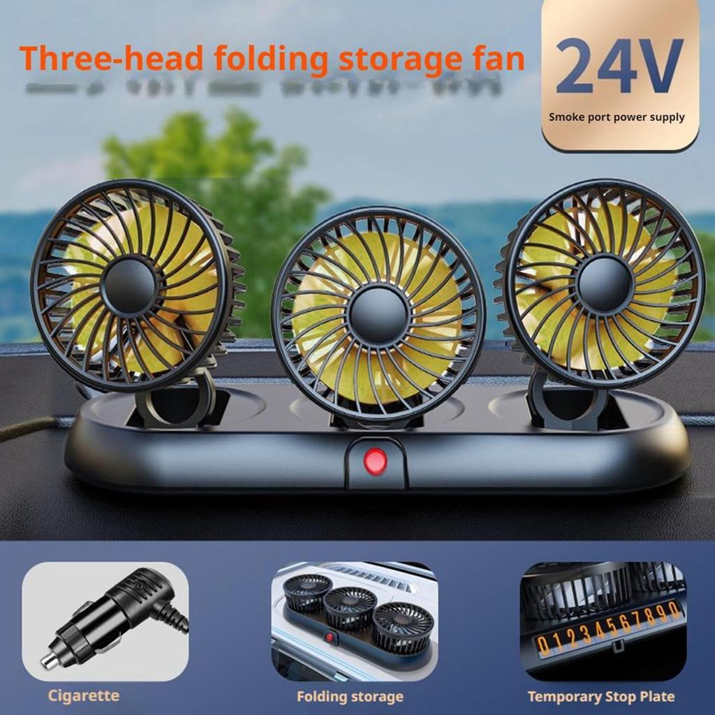 Car USB Fan,Powerful Dashboard Electric Car Fan,360 Degree Rotatable Car Fan,ortable Vehicle Cool Fan,Low Noise Strong Dashboard Cool Circulator Fan
