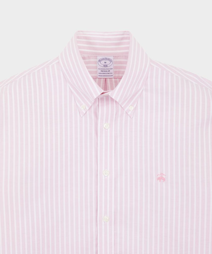 Рубашка в полоску Oxford без глажки от BROOKS BROTHERS (розовый) (Bbthmmg104)