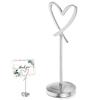 1Pc Business Card Holder Wedding Celebration Stainless Steel European Style Dining Table Card Practical Heart Shaped Card Holder