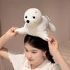 35cm/45cm Super Cute Anime White Sea Lion Plush Toys Soft Stuffed Comfy Huggable Sea Lion Doll Nice Gift To Family for Birthday