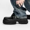 Fashion Black New Trendy Men's Shoes Thick Bottom Height Increasing Design Style Fashion Party Outdoor Street Daily Quality Shoes Hot