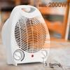 Portable Electric Space Heater with Thermostat, 2000W Safe Quiet Dual Purpose Heater Fan for Office Room Desk Indoor Use