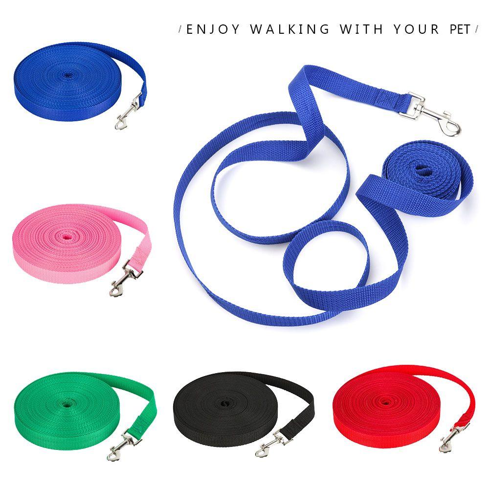 Colorful Dogs Cats Nylon Belt Puppy Collar Traction Rope Dog Leash Walking Training Lead Strap