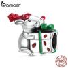 BAMOER стерлингового серебра 925 пробы, цветные капельные бусины с изображением оленя для фестиваля, ювелирные изделия, подарок