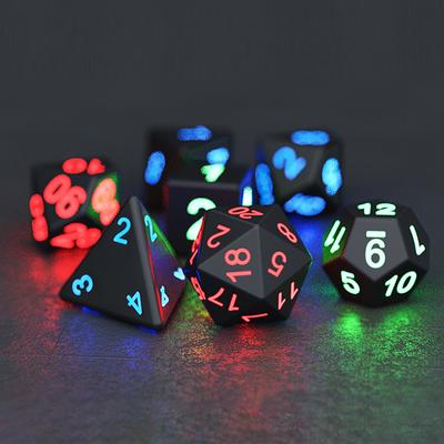 Набор многогранных игральных костей для ролевой игры, светящиеся игральные кости DND, подарки, многогранные игрушки для развлечений и настольных игр