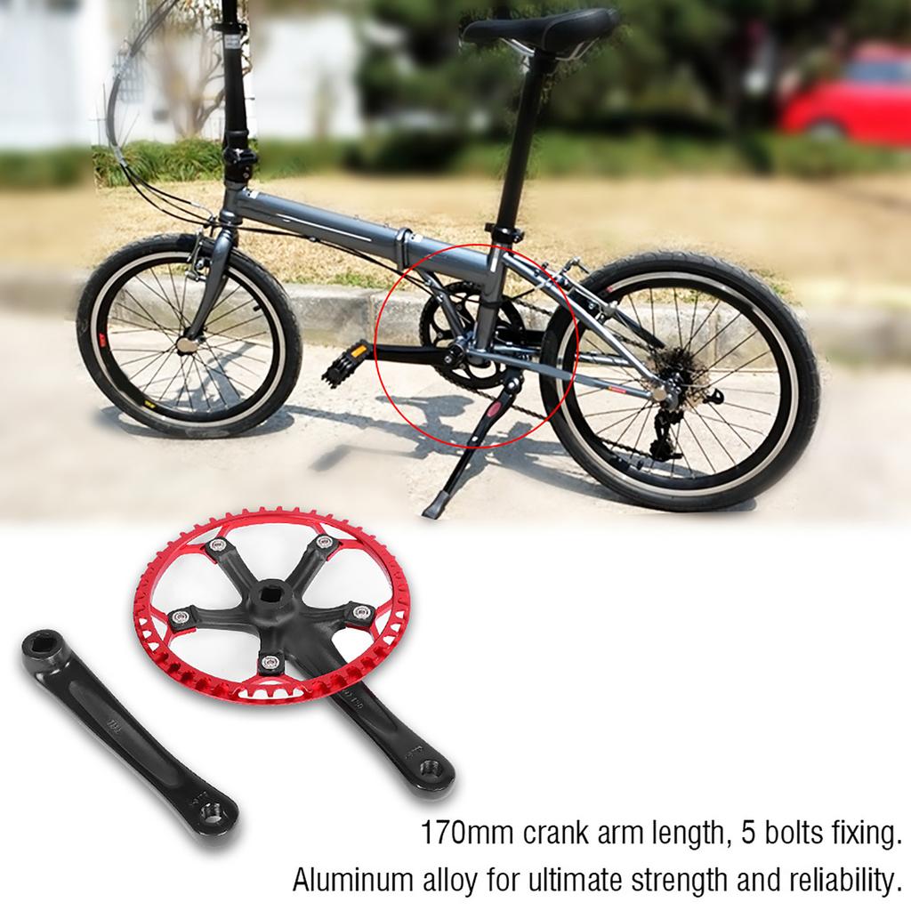 Meijun 2-цветный шатун для велосипеда 170 мм велосипедная звезда набор цепных колец 45T 47T