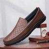 Модная мужская обувь слипоны в деловом стиле кэжуал, лоферы из натуральной кожи, удобная плоская обувь, новая свадебная обувь для мужчин, легкая обувь для платья