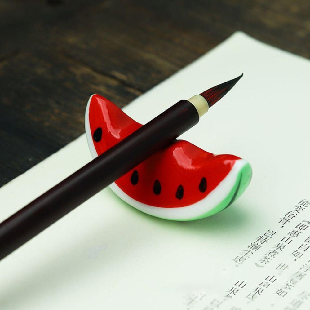 Multifunctional Mini Vegetables Animal Ceramic Desk Decoration Pen Rack Brush Pen Storage Rack Pen Pillow Rack Chopstick Holder