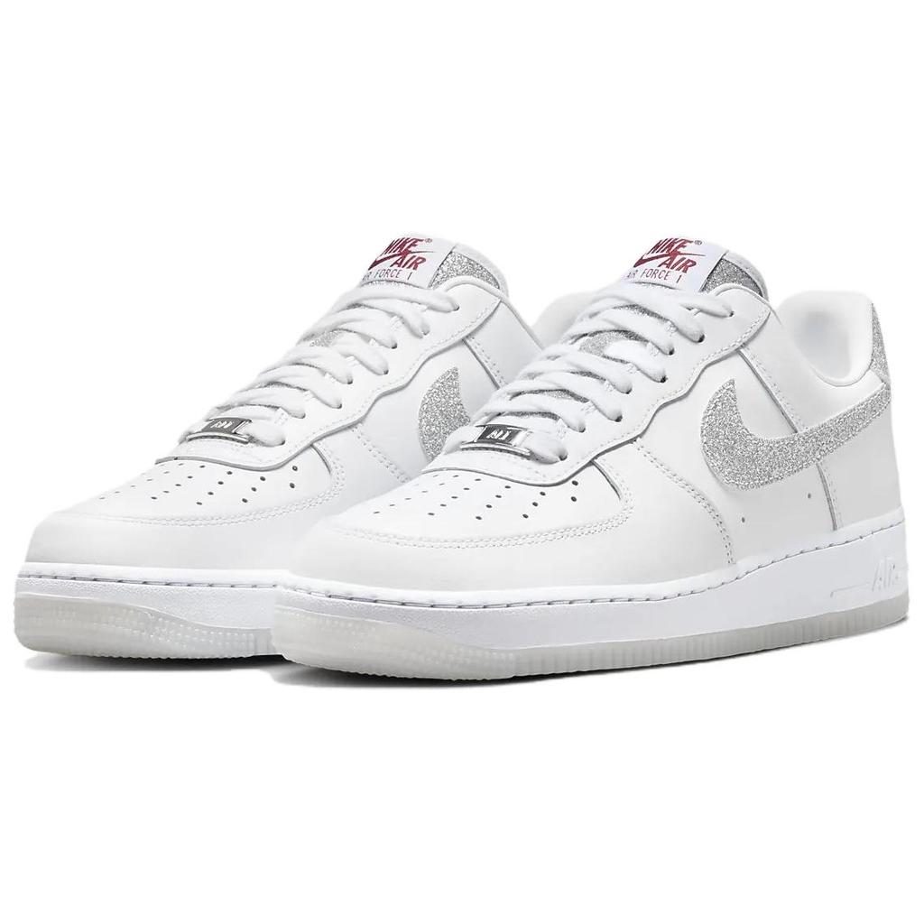 Nike Air Force 1 07 LX Glitter Swoosh Women Sneakers White Cool-Grey Multi-Color HQ3461-191