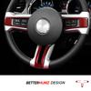 Для Ford Mustang 2009-2013 Панель рулевого колеса из углеродного волокна Накладка Декоративная наклейка Декор салона автомобиля Тюнинг Аксессуары