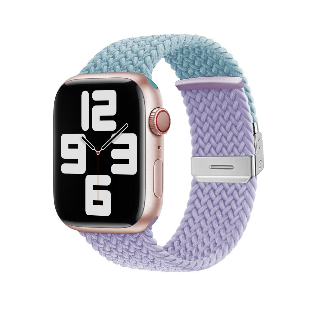 Плетеный нейлоновый ремешок для Apple Watch Band Ultra 10 9 8 7 49 мм 46 мм 45 мм 44 мм Регулируемый браслет 6 5 4 SE 41 мм 42 мм 40 мм Correa