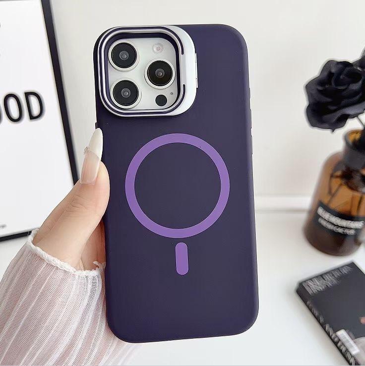 Applicable to iPhone17promax mobile phone case, lens holder, silicone case, Apple 16 magnetic anti-drop 14 protective case.