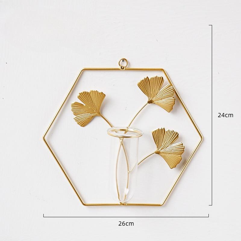 Современные высококачественные настенные украшения из железа и стекла с гидропонными цветочными вазами