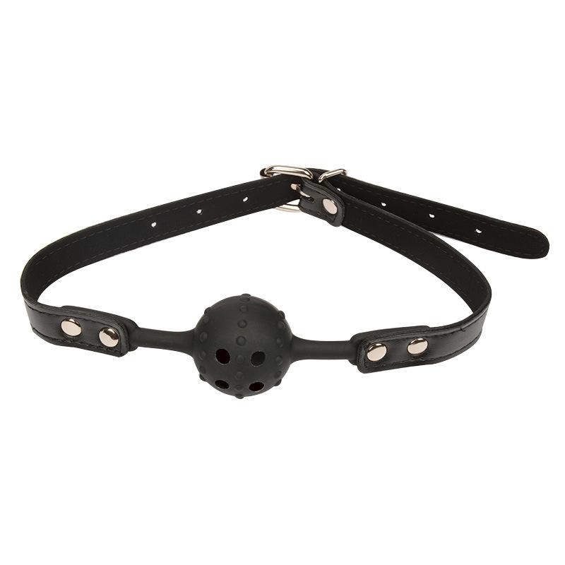 Безопасный силиконовый кляп с открытым ртом, шарик с отверстиями, ограничения для бондажа, секс-игрушки для женщин, кляп для раба с открытыми отверстиями для пар 