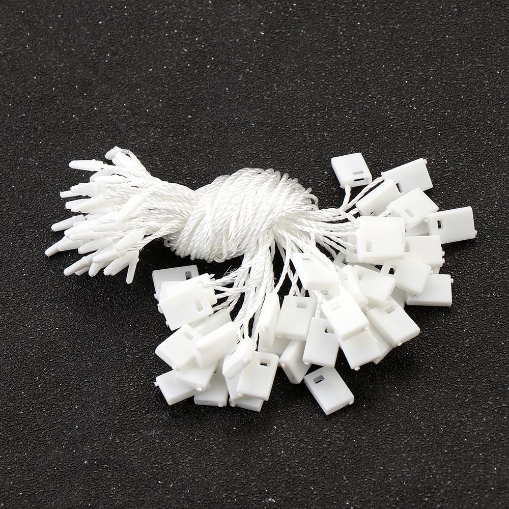 500/1000PCS DIY Fittings Retail Snap Lock Price Tags Hang Tag String Clothing Label Hangtags